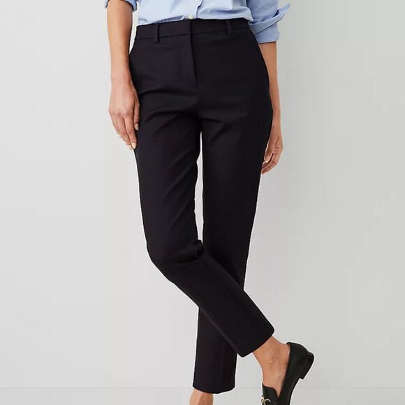 Ann Taylor The High Rise Eva Ankle Pant, Size 00P, Navy - Picture 1 of 2